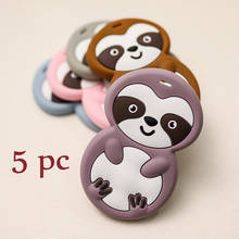 5pc Baby Toys Cartoon Sloth Teether Cute Animal Shape Baby Chewing Pandent Accessories DIY Jewelry Pacifier Clip Teething Toy 2024 - buy cheap