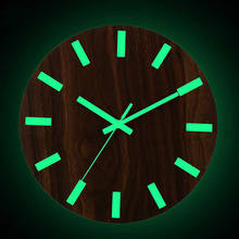 Digital Number Wall Clock 3d Luminous Silent Simple Quartz Hanging Clocks 12 Inch Wood Minimalist Watch Home Decor Glow Dark 2024 - buy cheap