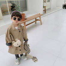 New autumn boy long windbreaker loose casual children's jacket children's khaki coat 2024 - buy cheap