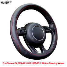 Car Steering Wheel Cover Wrap For Citroen C4 2000 -2008 2009 2010 C5 2000 -2016 2017 Volant M Size Steering Wheel Funda Volante 2024 - buy cheap