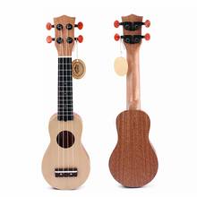 Mini Guitarra de bolsillo de abeto, ukelele de caoba de 17 pulgadas, instrumento musical de juguete con bolsa 2024 - compra barato