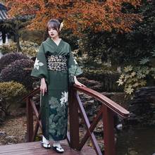 Кимоно FF2603 женское традиционное в японском стиле, юката, костюм гейши, японский косплей с Оби 2024 - купить недорого