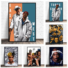 Pintura sobre lienzo de retrato artístico de RapperTupac Biggie, carteles e impresiones de arte de pared para decoración del hogar de sala de estar (sin marco) 2024 - compra barato