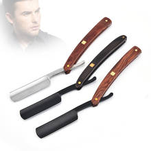 Barbeador masculino vintage, navalha de barbear manual estilo antigo para homens, raspar corte de cabelo, sobrancelha de barbear, presente para pai