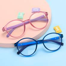 Очки с защитой от сисветильник, модные детские очки с прозрачными линзами, компьютерные детские очки, серые, красные, синие, розовые, фиолетовые 2024 - купить недорого