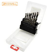 30% fora do jogo completo da broca da torção do aço de alta velocidade da terra de scowell 19 pces hss conjunto 1.0 kit 10mm p6m5 jobber brocas para o corte do metal 2024 - compre barato