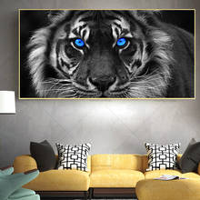 African Blue Eyes Lion Canvas Paintings Wall Art Posters and Prints Animals Art Pictures for Living Room Decoration 2024 - buy cheap