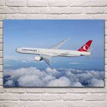 Boeing 777 300er passenger aircraft fanart posters on the wall picture home living room decoration for bedroom KN856 2024 - buy cheap