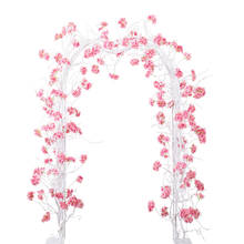 300CM largo Wisteria flores de vid de seda de ratán de rama de árbol de boda arco fiesta decoración de la pared de flor 2024 - compra barato