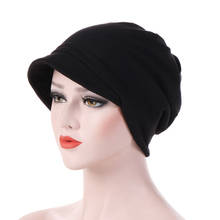 Women Muslim Turban Caps India Hat Windproof Stretch Hijab Scarf Ruffle Cancer Chemo Beanie Headscarf Head Wrap Turban Hat 2024 - buy cheap