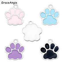 8pcs Cat claw Dog Bear Foot print Mix Enamel Alloy Charms Jewelry Fashion Earrings Making Bracelet Bangle Accessories Handmade 2024 - buy cheap