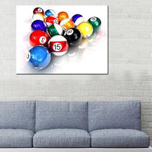 Decoración de sala de deportes de tenis de mesa, póster colorido de bola de billar, lienzo impreso artístico y pintura, imagen de pared sin marco 2024 - compra barato