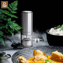 Youpin moedor de sal e pimenta elétrico ajustável, 5 em 1, ferramentas de cozinha para moer a mesa do restaurante 2024 - compre barato