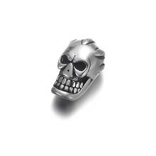 Stainless Steel Skull Bead Spacer Polished 2.5mm Hole Beads Metal Charms DIY Bracelet Jewelry Making Accessories 2024 - buy cheap