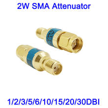 1 шт. Золотой SMA аттенюатор SMA-JK для SMA Женский РЧ коаксиальный аттенюатор 2 Вт (0-6 дюймов) ГГц 50ohm 1/2/3/5/6/10/15/20/30DBI RF разъем 2024 - купить недорого