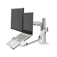 Soporte de aluminio de altura ajustable para ordenador de escritorio, brazo de montaje de movimiento completo de doble brazo para Monitor de 17-32 pulgadas y 12-17 pulgadas, OL-3S 2024 - compra barato