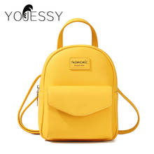 YOJESSY Mini Backpack Women Casual PU Leather Shoulder Bag Girls Multi-Function Small Female Ladies School Backpack Mochila 2024 - buy cheap