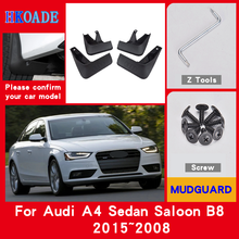 Car Fender Mud Flaps For Audi A4 Sedan Saloon B8 2015~2008 Mudguards Splash Guards Fender Mudflaps Car Fender Accessories 2024 - buy cheap