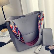 Brand Designer Women Handbag and purse Large Capacity Colorful Strap Shoulder Bag PU Leather Bucket Crossbody Bags big Totes 2024 - купить недорого