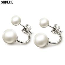SHDEDE 925 Sterling Silver Stud Earrings For Women Wedding Party Jewelry Chic Gift Hot Fashion Korean Accessories Bijoux -WH99 2024 - buy cheap