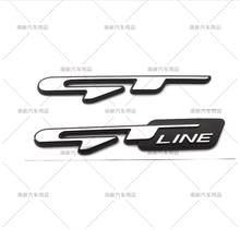 Pegatina de insignia de emblema de línea ABS GT, calcomanía para camión trasero, estilo de coche para KIA Sportage KX5 K3 K4 K5 Hyundai Elantra Ford Mustang, 3D 2024 - compra barato
