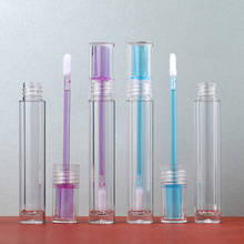 Wholesale 4ml Clear Lip Gloss Tube Packaging with Purple /Blue Brush Rod lipgloss Bottle Empty Cosmetic Packaging Container 2024 - buy cheap