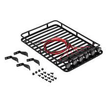 Roof Rack Luggage Carrier with Light Bar for 1/10 RC Crawler D90 Axial SCX10 90046 2024 - buy cheap