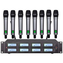 Micrófono inalámbrico profesional UHF, Serie de 8 canales, portátil, para karaoke, KTV familiar, puesta en escena 2024 - compra barato