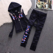 Conjunto feminino de 2 peças com capuz, top e calças compridas, conjunto sexy de manga longa, primavera, outono, 2020 2024 - compre barato