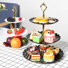 Nordic Fruit Plate Dessert Table Three Tier Cake Rack Snack Tower Candy Tray  Food Storage Fruits Dish Kitchen Tools 2024 - buy cheap