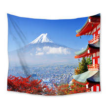 Tapeçaria de paisagem japonesa, tapeçaria de parede para decoração, colcha, tapete, yoga, para casa e quarto 2024 - compre barato
