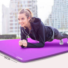 Tapete de yoga amplo de 185x90x1.5cm, masculino, com proteção antiderrapante, para iniciantes, yoga, dança, musculação 2024 - compre barato