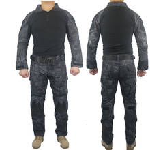Тактическая камуфляжная Военная Униформа Gen3, черная, камуфляжная, мужская, армейская одежда США, боевая рубашка + брюки-карго, наколенники до локтя 2024 - купить недорого