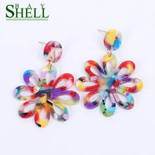 Shell Bay 2020 Flower Earrings Jewelry Fashion Pendientes Earrings Women Dangle Small Earrings Statement Girls Wholesale Boho cc 2024 - buy cheap
