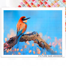 Bonito puffin animal pintura diamante diy decoração de casa presente artesanal pássaro camaleão mosaico remendo diamante bordado arte da parede 2024 - compre barato