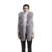 QIUCHEN PJ1811 2019 New Arrival  FREE SHIPPING women winter high quality fox fur vest fashion winter coat wholsale 2024 - buy cheap