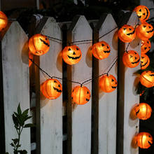 Guirnalda de luces LED de calabaza/murciélago para decoración de Halloween, guirnalda de luces de 10/20 M/3M, color blanco cálido, 1,5 luces 2024 - compra barato