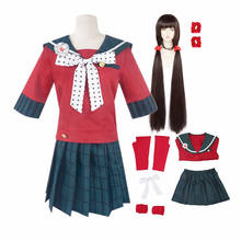 Danganronpa V3 Killing Harukawa Maki, disfraz, uniforme escolar, Halloween, Carnaval, Cosplay, peluca, diadema 2024 - compra barato