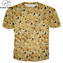 PLstar Cosmos Summer Fashion Men t-shirt Funny Head doge 3d t shirt God dog/shiba inu print Men Women Casual TShirt - Hoodies 2024 - buy cheap