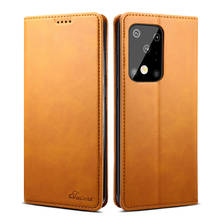Чехол для Samsung Galaxy S9 S10 Note 9 10 Plus, винтажный откидной Чехол, Магнитный кожаный чехол-бумажник из телячьей кожи, чехол для телефона S20 Plus S20 Ultra 2024 - купить недорого