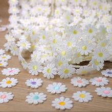 2 Yards Milk Silk White Yellow Daisy Flower Handmade Lace Trim Patchwork Material Lace Ribbon DIY Garment Sewing Accessories 2024 - buy cheap