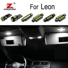 Lámpara de espejo LED blanca + bombilla LED para interior, Kit de luz de mapa para Seat Leon 1, 2, 3, Mk1, Mk2, Mk3, 1 M, 1P, 5F (1999-2018) 2024 - compra barato