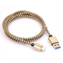 Золотой USB-C 3,1 type C папа-3,0 type A Мужской кабель для быстрой зарядки и передачи данных 2024 - купить недорого
