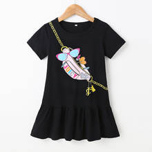 Vestido de manga corta para niños de 1 a 6 años, ropa informal holgada con estampado de dibujos animados, moda de verano 2024 - compra barato