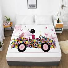 Lençóis elásticos para cama 3d hd, 1 unidade, 160x20 0/200x200/200x220, lençol, roupa de cama, desenhos animados, flor, fada 2024 - compre barato
