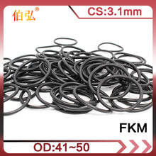 5PCS/lot Fluorine rubber Ring Black FKM O ring Seal CS:3.1mm OD41/42/43/44/45/46/47/49/50mm Rubber O-Ring Seal Oil ORing Gasket 2024 - buy cheap