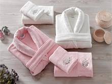 Rosel Curling Jacquard Family of Bathrobe Set Powder Cream 2024 - buy cheap