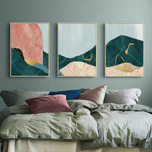 Nordic Abstract Mountain Landscape Painting Wall Art Prints Poster Posters And Prints Living Room Decoration Maison 2024 - buy cheap