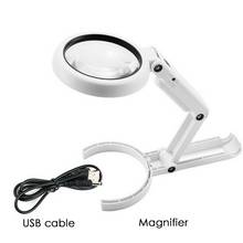 5X 11X Magnifying Glass Dual Use Table Lamp Bright Stand Non Slip Hand Held 8 LED Magnifier Lamp for Reading Crafting Repairing 2024 - buy cheap