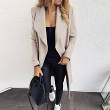 Women's Coat With Belt Casual Slim Women's Autumn Coat Thick Warm Long Coat For Women Windbreaker Oversize Outwear Plus Size 3XL 2024 - buy cheap